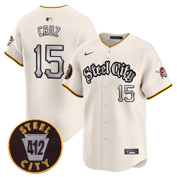 Men's Pittsburgh Pirates 412 Patch Vapor Premier Limited Jersey V2 - All Stitched - Image 17