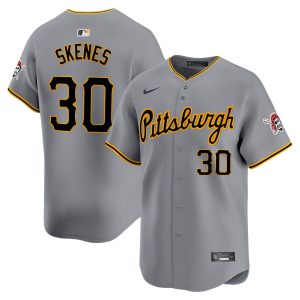 Men's Paul Skenes Pittsburgh Pirates Gray Jersey - All Stitched