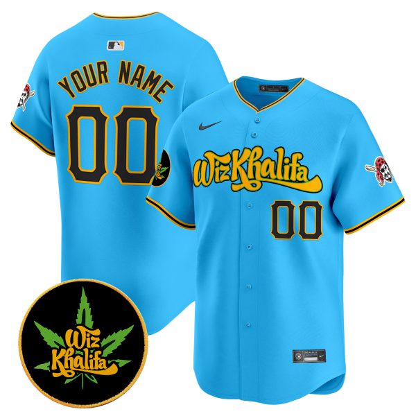 Pittsburgh Pirates Wiz Khalifa Vapor Premier Limited Custom Jersey - All Stitched - Image 5