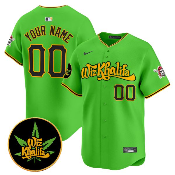 Pittsburgh Pirates Wiz Khalifa Vapor Premier Limited Custom Jersey - All Stitched - Image 6