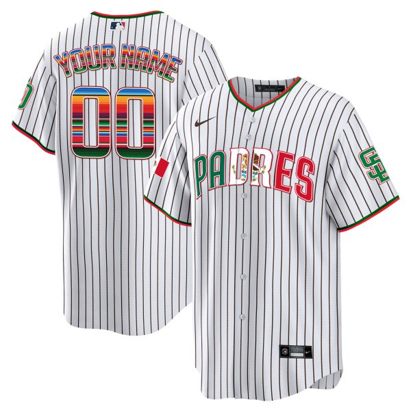 San Diego Padres Mexico Cool Base Limited Custom Jersey V2 - All Stitched - Image 3