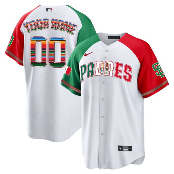 San Diego Padres Mexico Cool Base Limited Custom Jersey V2 - All Stitched - Image 5