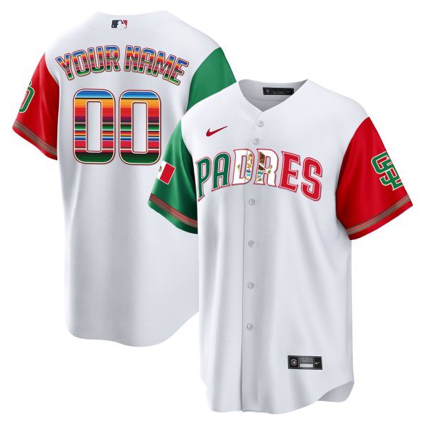 San Diego Padres Mexico Cool Base Limited Custom Jersey V2 - All Stitched - Image 6