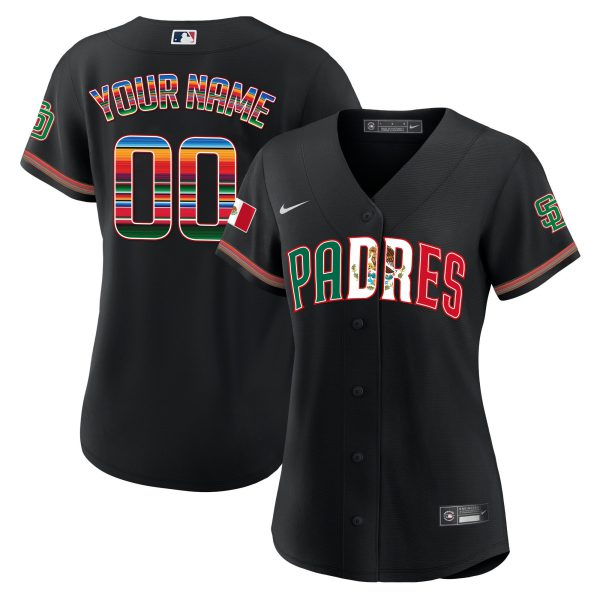 San Diego Padres Mexico Cool Base Limited Custom Jersey V2 - All Stitched - Image 8