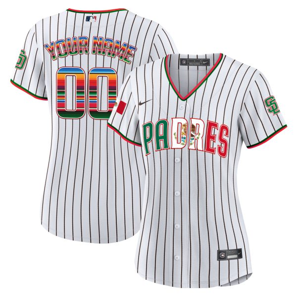 San Diego Padres Mexico Cool Base Limited Custom Jersey V2 - All Stitched - Image 9