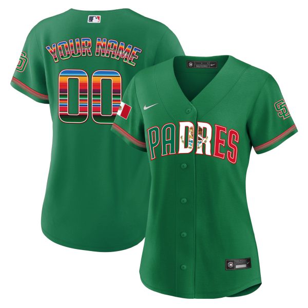 San Diego Padres Mexico Cool Base Limited Custom Jersey V2 - All Stitched - Image 10