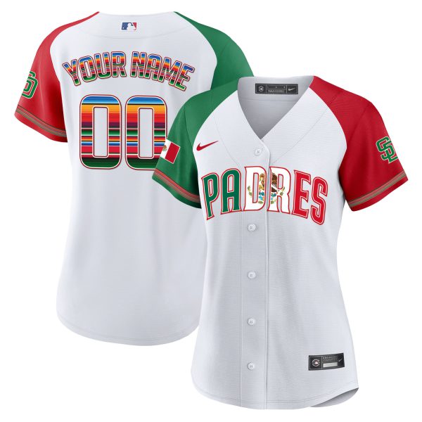 San Diego Padres Mexico Cool Base Limited Custom Jersey V2 - All Stitched - Image 11