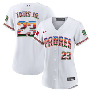 Women's San Diego Padres Mexico Cool Base Limited Jersey - All Stitched