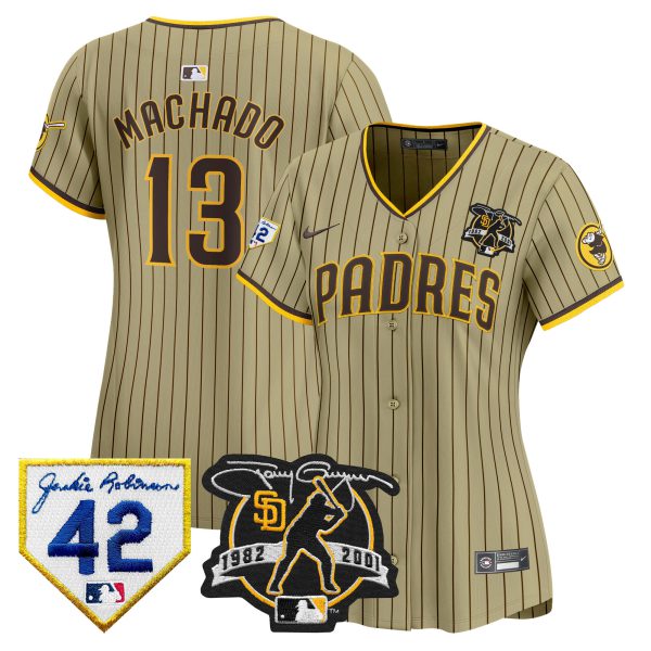 Women's Padres 2024 Tony Gwynn & Robinson Patch Vapor Premier Limited Jersey – All Stitched - Image 23