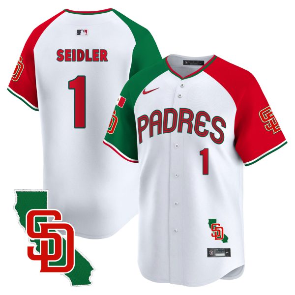 Men's Padres Mexico California Patch Vapor Premier Limited Jersey V4 – All Stitched - Image 43