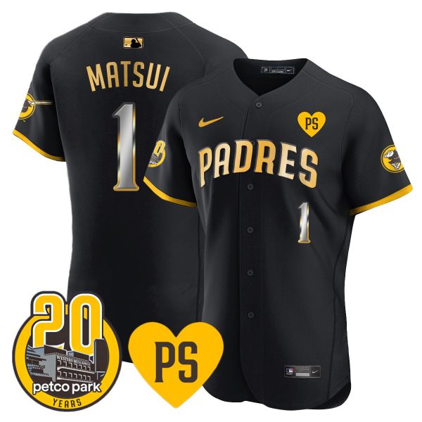 Men's Padres “For Peter” & Petco Park 20th Patch Vapor Premier Elite Jersey - All Stitched - Image 4