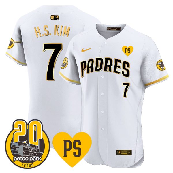 Men's Padres “For Peter” & Petco Park 20th Patch Vapor Premier Elite Jersey - All Stitched - Image 8