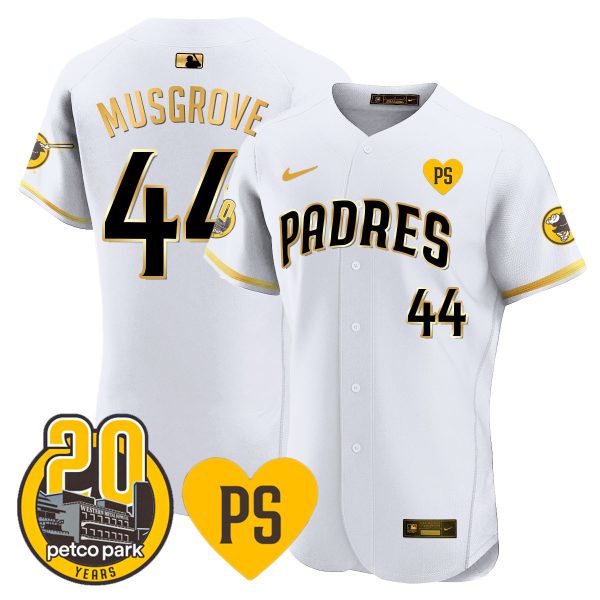 Men's Padres “For Peter” & Petco Park 20th Patch Vapor Premier Elite Jersey - All Stitched - Image 9
