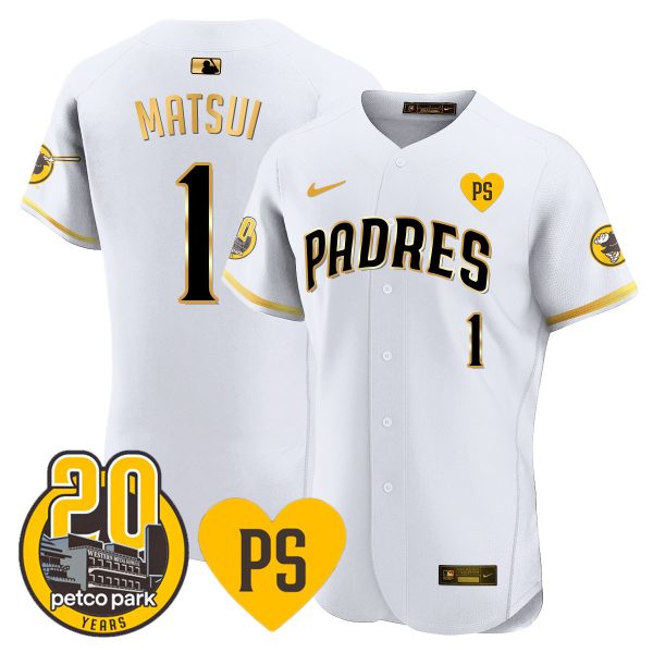 Men's Padres “For Peter” & Petco Park 20th Patch Vapor Premier Elite Jersey - All Stitched - Image 10