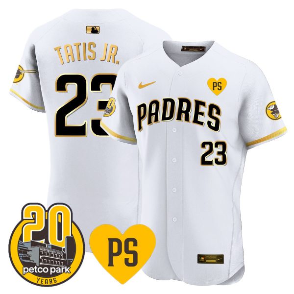 Men's Padres “For Peter” & Petco Park 20th Patch Vapor Premier Elite Jersey - All Stitched - Image 12