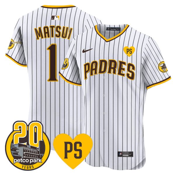 Men's Padres “For Peter” & Petco Park 20th Patch Vapor Premier Elite Jersey - All Stitched - Image 16
