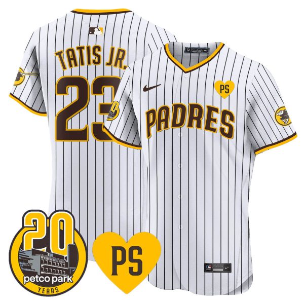 Men's Padres “For Peter” & Petco Park 20th Patch Vapor Premier Elite Jersey - All Stitched - Image 18