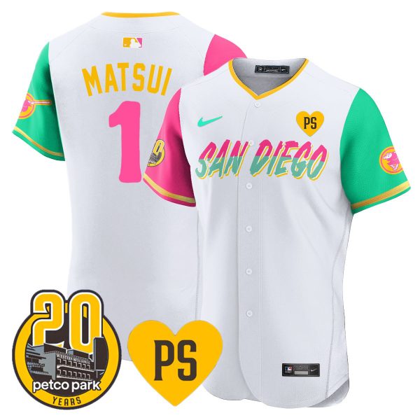 Men's Padres “For Peter” & Petco Park 20th Patch Vapor Premier Elite Jersey - All Stitched - Image 28
