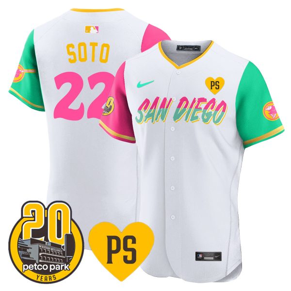 Men's Padres “For Peter” & Petco Park 20th Patch Vapor Premier Elite Jersey - All Stitched - Image 29