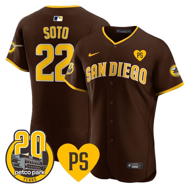 Men's Padres “For Peter” & Petco Park 20th Patch Vapor Premier Elite Jersey - All Stitched - Image 35