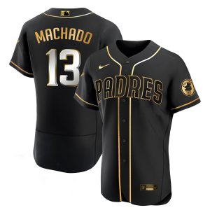 Men's San Diego Padres Black Limited & Gold Jersey - All Stitched