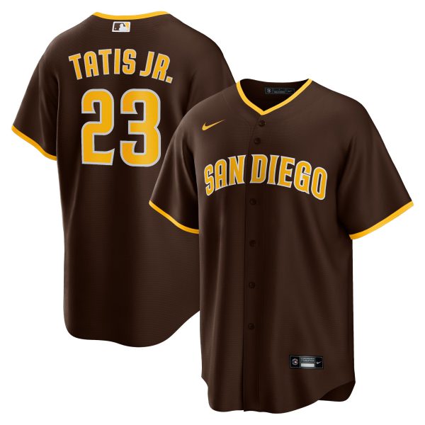 Fernando Tatis Jr. San Diego Padres Brown Jersey - All Stitched - Image 2