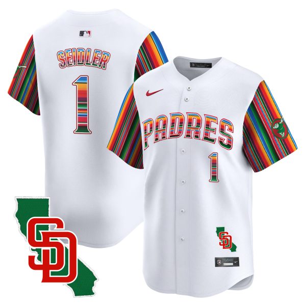 Men's Padres Mexico California Patch Vapor Premier Limited Jersey V6 – All Stitched - Image 3