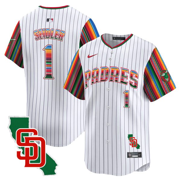 Men's Padres Mexico California Patch Vapor Premier Limited Jersey V6 – All Stitched - Image 24