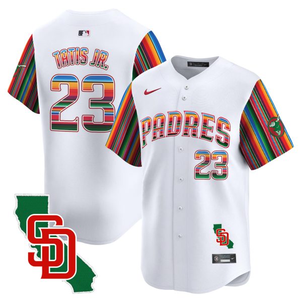 Men's Padres Mexico California Patch Vapor Premier Limited Jersey V6 – All Stitched