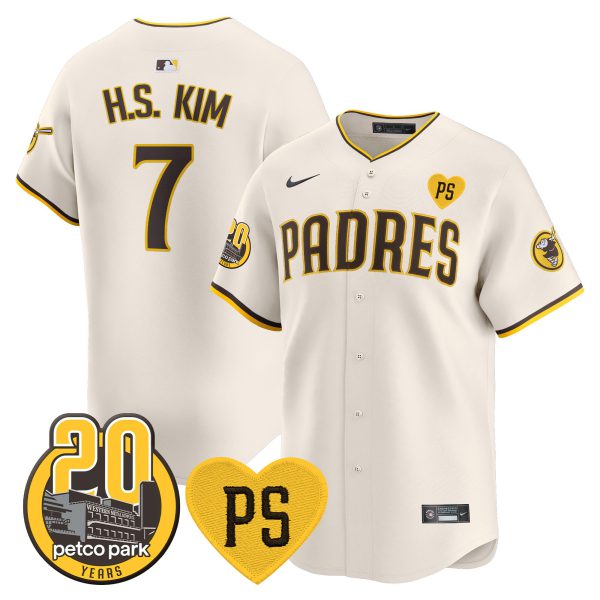 Men's Padres “For Peter” & Petco Park 20th Patch Vapor Premier Limited Jersey V2 – All Stitched - Image 4