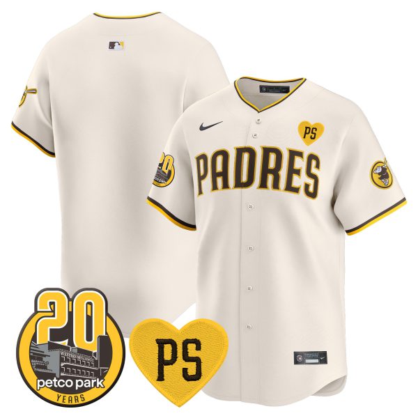 Men's Padres “For Peter” & Petco Park 20th Patch Vapor Premier Limited Jersey V2 – All Stitched - Image 7