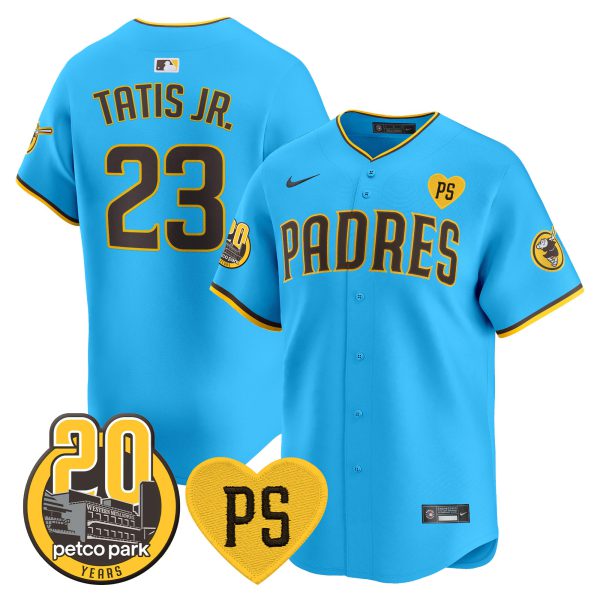 Men's Padres “For Peter” & Petco Park 20th Patch Vapor Premier Limited Jersey V2 – All Stitched - Image 8