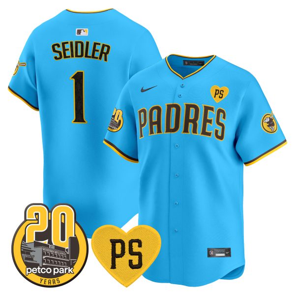 Men's Padres “For Peter” & Petco Park 20th Patch Vapor Premier Limited Jersey V2 – All Stitched - Image 10
