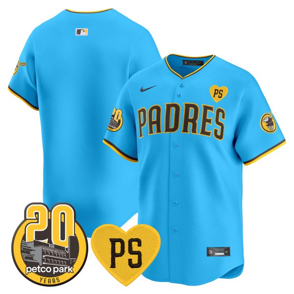 Men's Padres “For Peter” & Petco Park 20th Patch Vapor Premier Limited Jersey V2 – All Stitched - Image 14