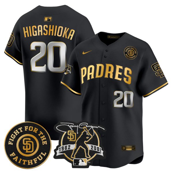 Men's Padres Tony Gwynn & Faithful Patch Vapor Premier Limited Jersey – All Stitched - Image 8