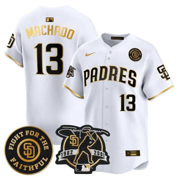 Men's Padres Tony Gwynn & Faithful Patch Vapor Premier Limited Jersey – All Stitched - Image 11