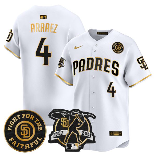 Men's Padres Tony Gwynn & Faithful Patch Vapor Premier Limited Jersey – All Stitched - Image 16