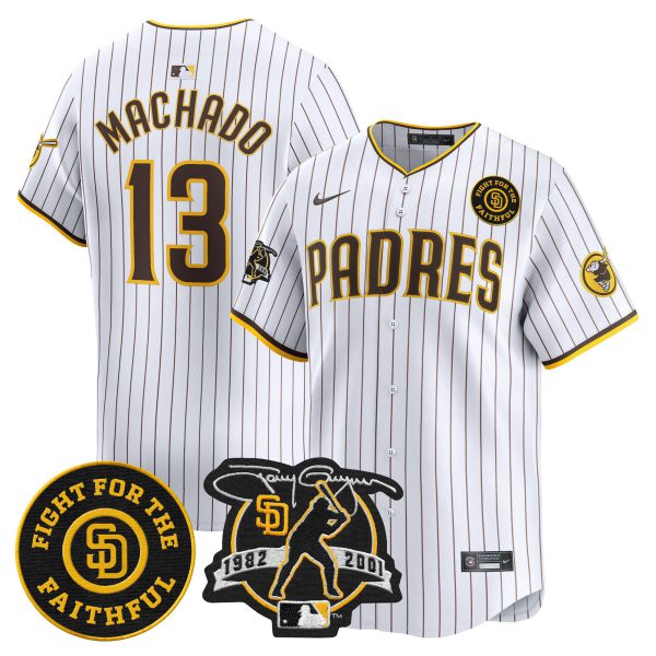 Men's Padres Tony Gwynn & Faithful Patch Vapor Premier Limited Jersey – All Stitched - Image 20
