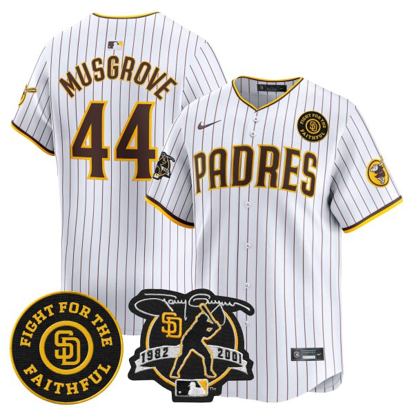 Men's Padres Tony Gwynn & Faithful Patch Vapor Premier Limited Jersey – All Stitched - Image 23