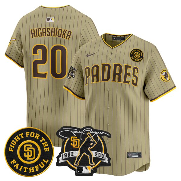 Men's Padres Tony Gwynn & Faithful Patch Vapor Premier Limited Jersey – All Stitched - Image 35