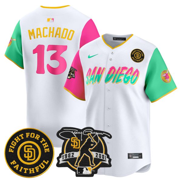 Men's Padres Tony Gwynn & Faithful Patch Vapor Premier Limited Jersey – All Stitched - Image 38