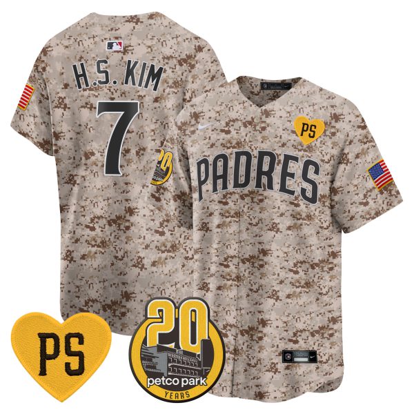 Men's Padres “For Peter” & Petco Park 20th Patch USMC Vapor Premier Limited Jersey – All Stitched - Image 11