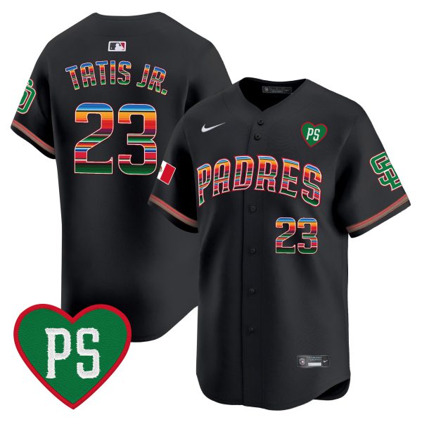 Men's Padres Mexico “For Peter” Patch Vapor Premier Limited Jersey – All Stitched - Image 9