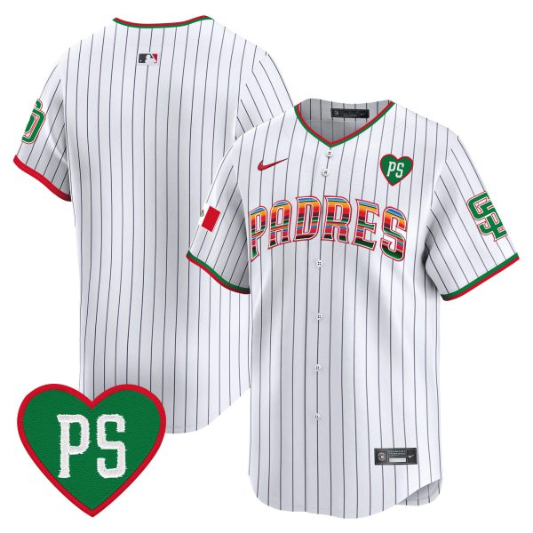 Men's Padres Mexico “For Peter” Patch Vapor Premier Limited Jersey – All Stitched - Image 24