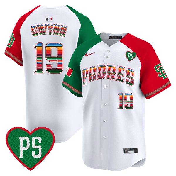 Men's Padres Mexico “For Peter” Patch Vapor Premier Limited Jersey – All Stitched - Image 36