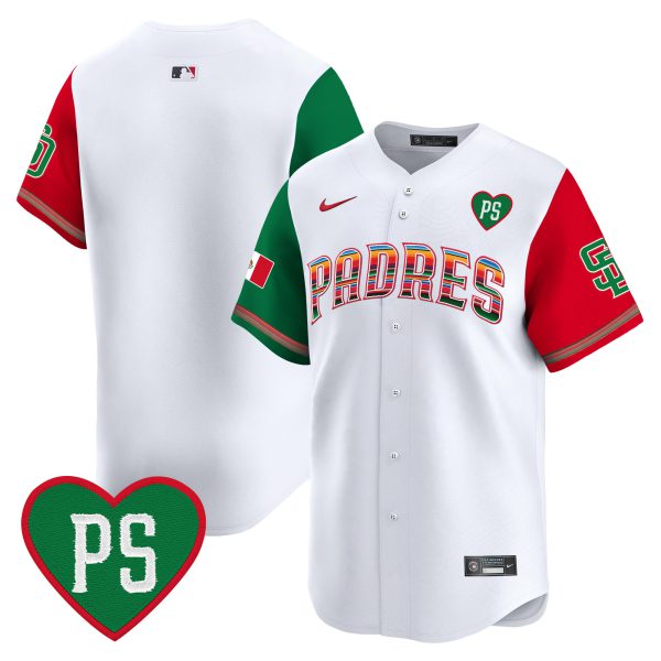 Men's Padres Mexico “For Peter” Patch Vapor Premier Limited Jersey – All Stitched - Image 48