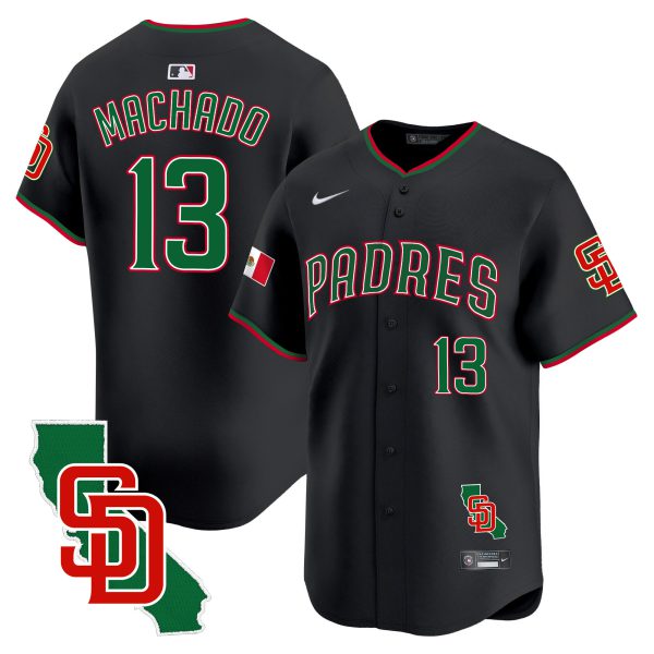 Men's Padres Mexico California Patch Vapor Premier Limited Jersey V5 – All Stitched - Image 10