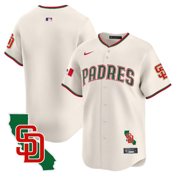 Men's Padres Mexico California Patch Vapor Premier Limited Jersey V5 – All Stitched - Image 24