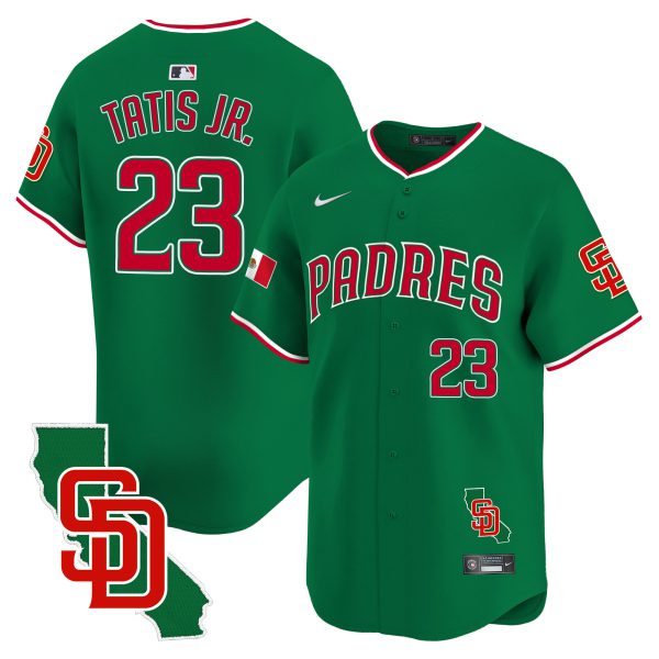 Men's Padres Mexico California Patch Vapor Premier Limited Jersey V5 – All Stitched - Image 33
