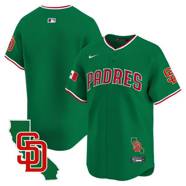 Men's Padres Mexico California Patch Vapor Premier Limited Jersey V5 – All Stitched - Image 40